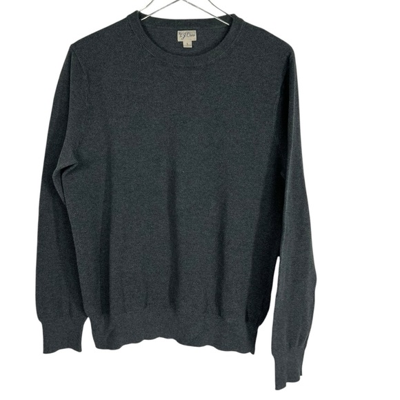 Knit for J.CREW Men's Cotton Poque-stitch Textured Cotton Crewneck Sweater Large - Picture 1 of 8
